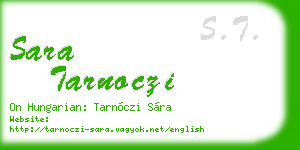 sara tarnoczi business card