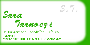 sara tarnoczi business card